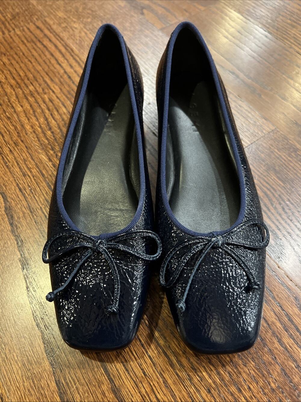 M.Gemi The Danza Shoe Leather Square-Toe Ballet Flats Hidden Wedge Sz 36 US 6.5